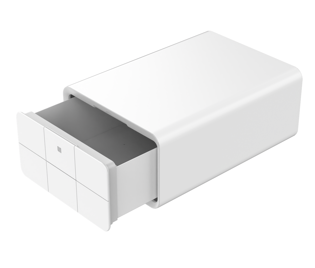 Qin Finger Vein Private Box PB-FV02, Secure Fingerprint Lock Box, App-Controlled via WeChat, Multiple Colors Portable Security Box, Long Battery Life (Grey, White, Pink),