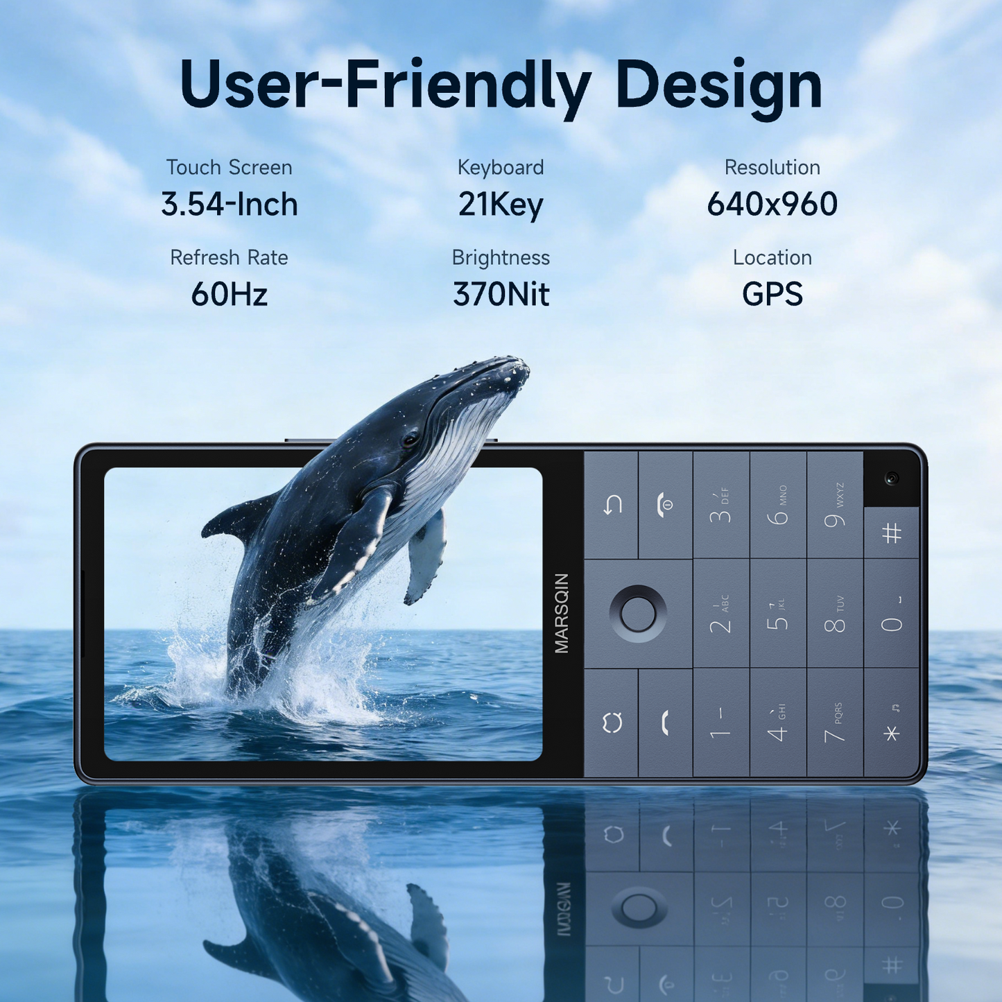 Qin F25 3.54-Inch Touch Screen Smart Phone | Android 14 with Google Play | 6GB RAM 128GB ROM | Dual SIM Cards | MTK8786 Octa-Core | 2700mAh Battery | Wi-Fi & Bluetooth | Compact Mini Mobile Phone