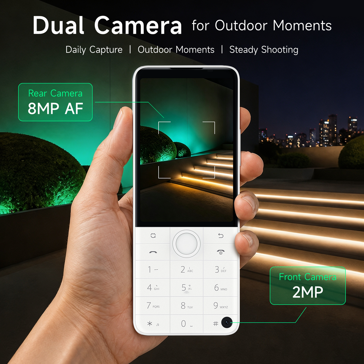 Qin F22Pro Smartphone Android 12,3.5"Touchscreen,4+64GB Large Storage,MTK Helio G85 Android Phone,2150mAh Battery,8MP Camera,Type-C Charge,WiFi/Hotspot/Bluetooth for Multi-scenario Use