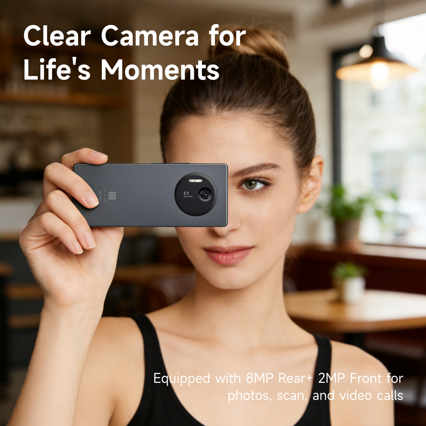 Qin F25 3.54-Inch Touch Screen Smart Phone | Android 14 with Google Play | 6GB RAM 128GB ROM | Dual SIM Cards | MTK8786 Octa-Core | 2700mAh Battery | Wi-Fi & Bluetooth | Compact Mini Mobile Phone