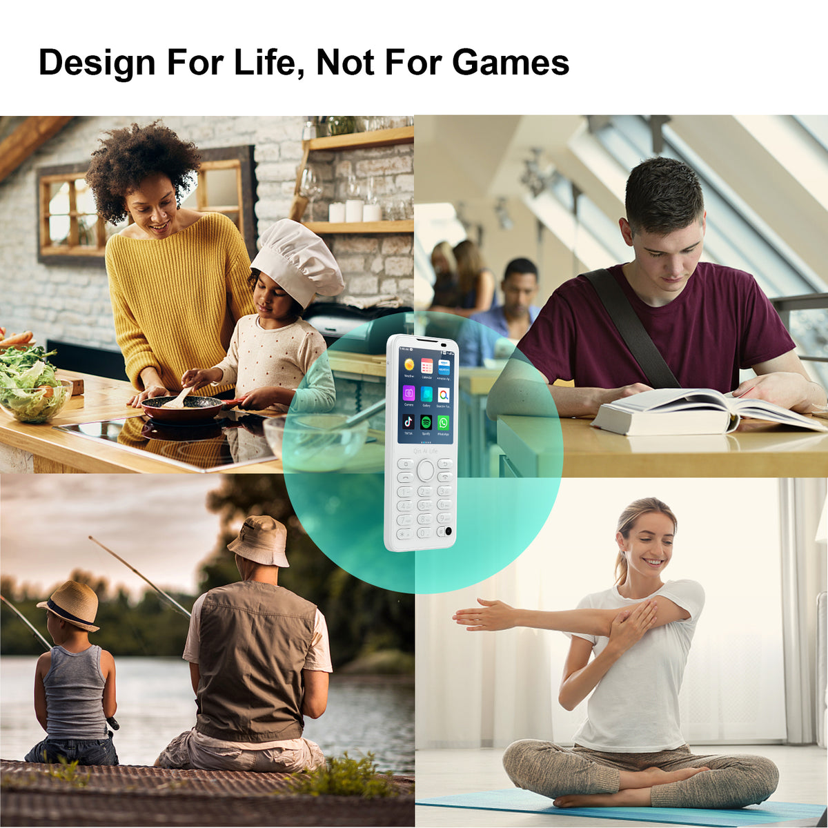 Qin F21 Pro Smart Keypad Phone, Compact 2.8-Inch Touchscreen, Android ...